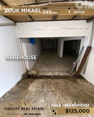 Warehouse for sale in Zouk Mikael GH319 مستودع للبيع  في زوق مكايل