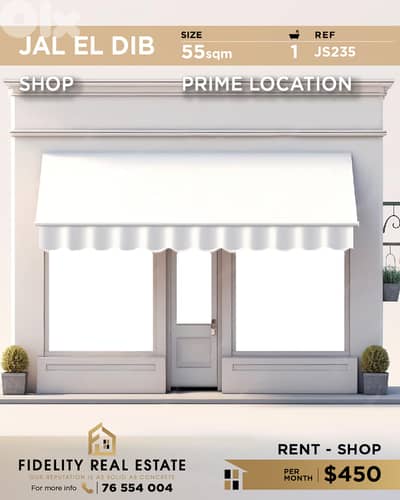 Shop for rent in Jal El Dib JS235 محل للإيجار في جل الديب