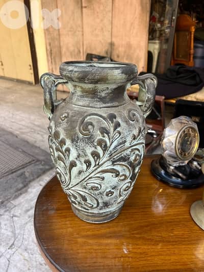 فاز جرة فخار انتيك مزغرفة مميزة جداا ولا اروع سعر لقطة