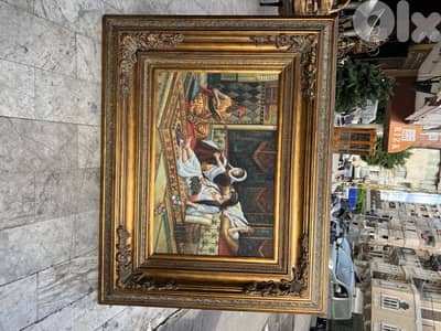 لوحة شرقية رسم زيتي مميزة جداا حجم كبير الوان روعة سعر لقطة