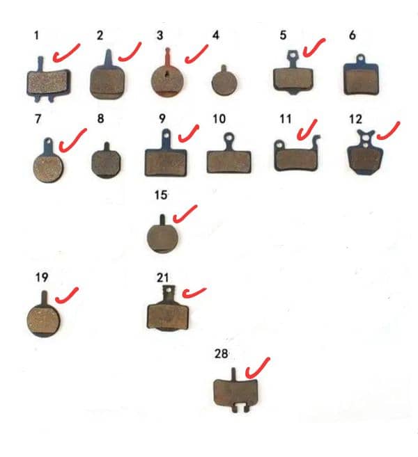 bicycle disc brake pads (colier disc) 1