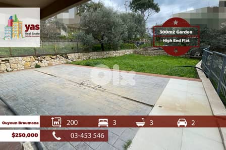 Ouyoun Broumana 200m2 | 200m2 Garden/Terrace | High End | New | TCH