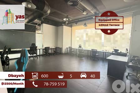 Dbayeh 600m2 | 400m2 Terrace | Equipped | Rent | Active Street | MJ