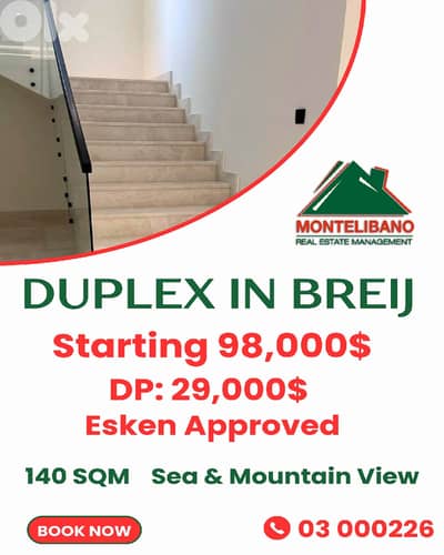 140 sqm Duplex For Sale in Breij بريج with Installment Plan