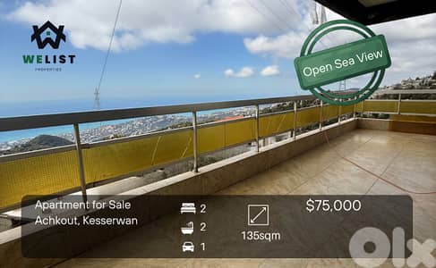 Apartment for sale in Achkout شقة للبيع في منطقة عشقوت