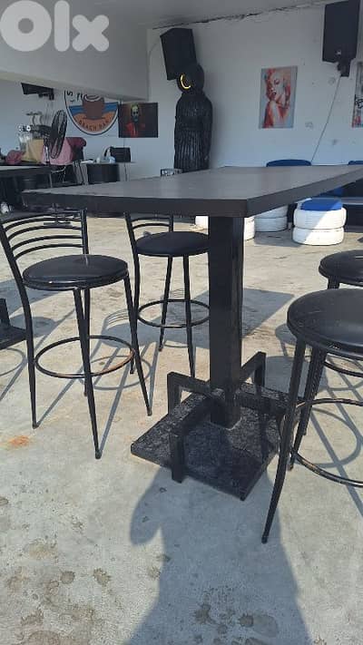 tables high chairs and bar