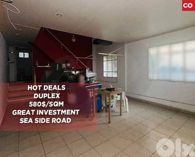 duplex, Sea side road, parking, Aamchit, Jbeil/عمشيت REF#CO132877