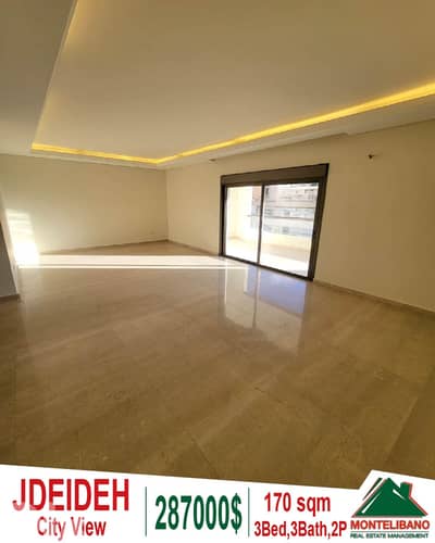 170 sqm Apartment For Sale in Jdeideh جديدة with City View