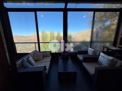 Luxurious Furnished 220m2 chalet+mountain view 4sale in Fakra - فقرا