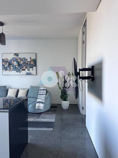 1 bedroom apartment with a pool+sea view 4rent in Saifi - الصيفي