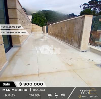  290 SQM Duplex with Terrace for SALE in Mar Moussa - Baabdat!