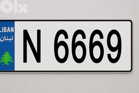 Golden plate number 6669/N