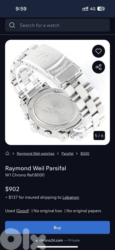 very clean raymond weil original 200$ final 2
