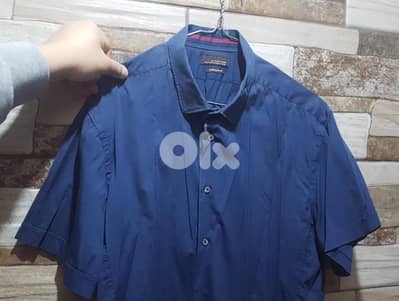 zara man superslimfit short sleeve chemise