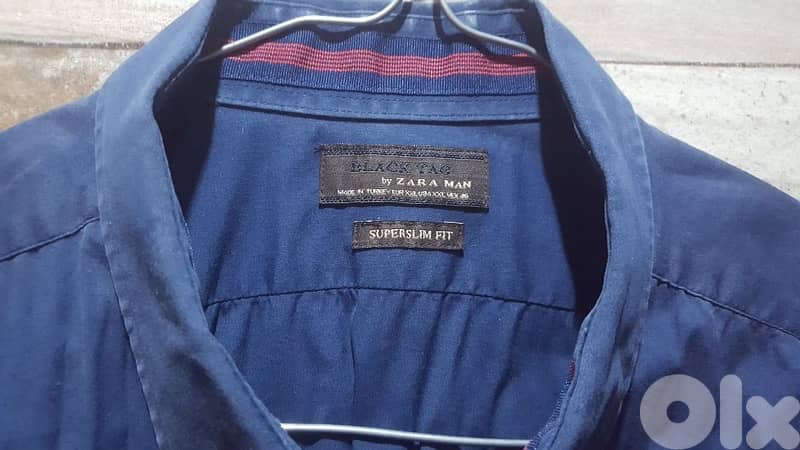 zara man superslimfit short sleeve chemise kit 1