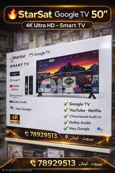 StarSat Smart TV 43” – Google TV (Full HD)