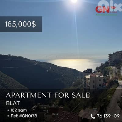 For Sale Apartment in Blat 162m² ONLY for 165K شقة في بلاط