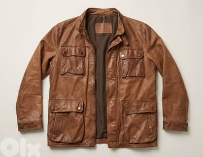 Massimo Dutti original preowned Leather Jacket size L