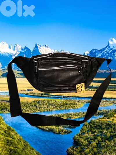 Leather waist bag.