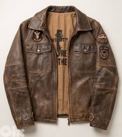 End Season Sale Conbipel original leather jacket made in Italy size M