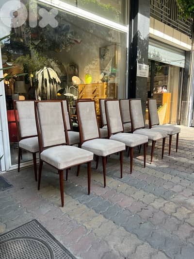 كراسي سفرة عدد ١٠ تصميم الخمسينات ولا اروع ناعمين روعة سعر لقطة