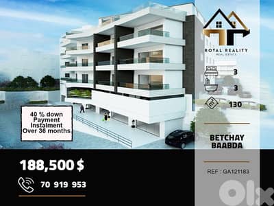 under construction apartment for sale in betchay baabdaشقق قيد الانشاء