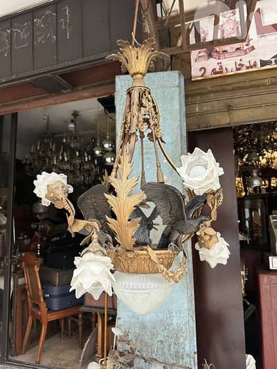 Frensh bird bronze chandellier ثريا تماثيل طيور برونز حجم كبير روعة