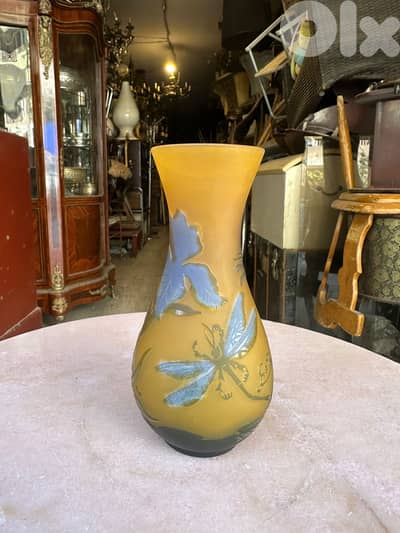 Emile galle vase original 20cm art glass