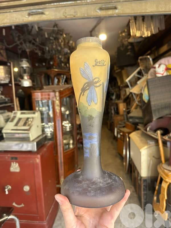 Vase Emile galle 33 cm original galle flower 400$ 1