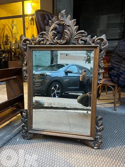 frensh mirroir antique مراي فرنسية انتيك خشب جوز ولا اروع سعر لقطة