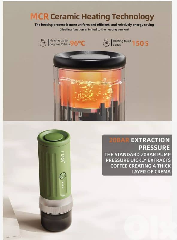 Cera+ the NUMBER 1 58mm Portable professional espresso machine. 4