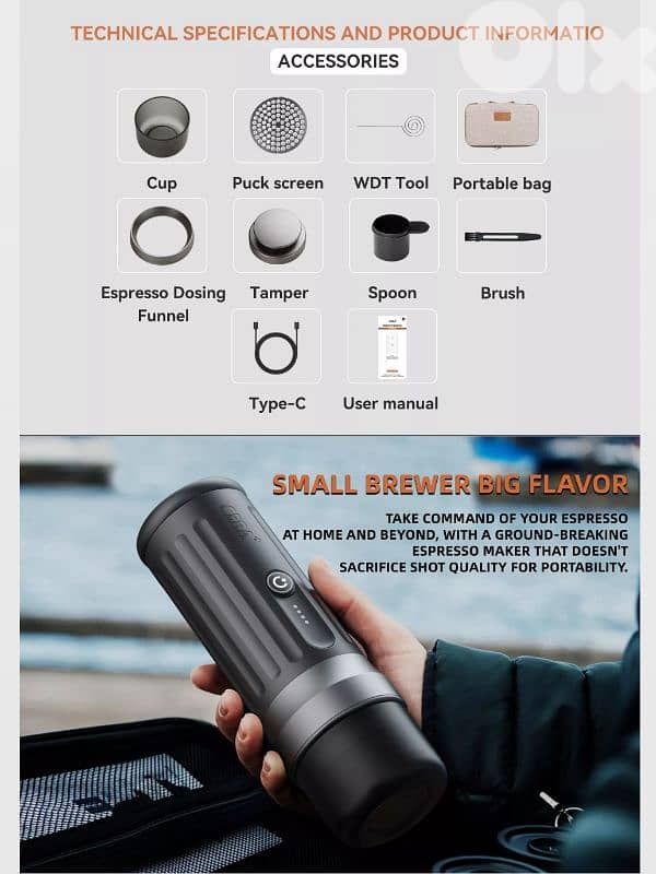 Cera+ the NUMBER 1 58mm Portable professional espresso machine. 7