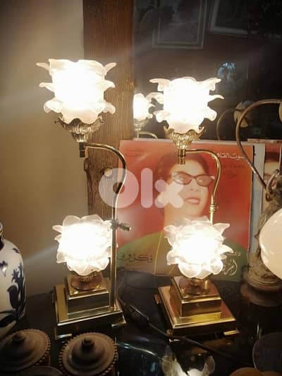 frensh lampadaire bronze لمبادير عدد ٢ برونز فرنسي غلوب وردة ولا اروع