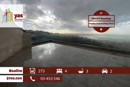 Bsalim 273m2 | 160m2 Rooftop | Duplex | Unlockable View | PED
