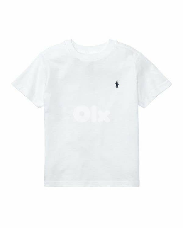 RALPH LAUREN POLO TEE - WHITE TEE WITH BLACK LOGO - SIZE MEDIUM 1