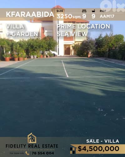 Villa for sale in Kfarabida AAM17 فيلا للبيع في كفر عبيدا