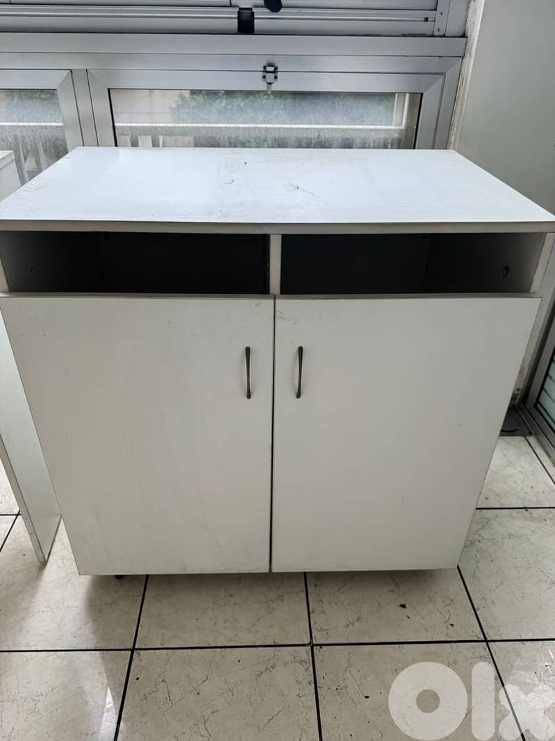 Office Desk + Storage Cabinet Set (2 Units) 2