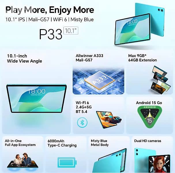 Tablets affordable with 1 year warranty 3