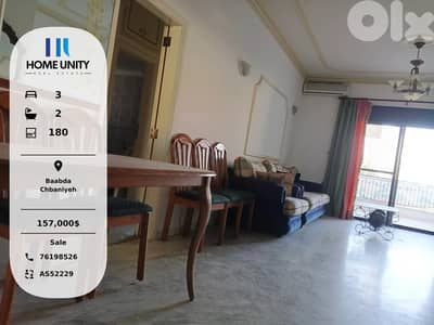 apartment for sale in Chbaniyeh, Baabda