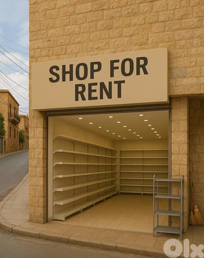 35m2 store with prime location 4rent in Jbeil Town-محل للإيجار في جبيل
