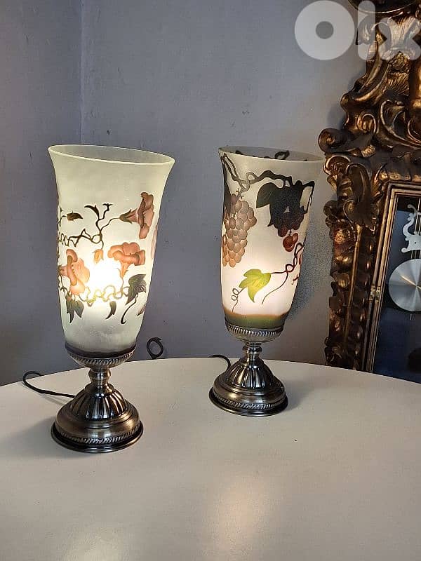 2 signed galle lamps 2