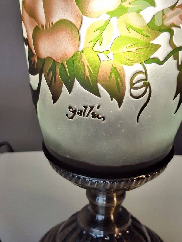 2 signed galle lamps 4