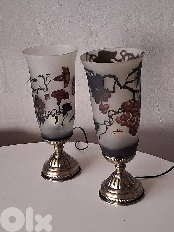 2 signed galle lamps 13