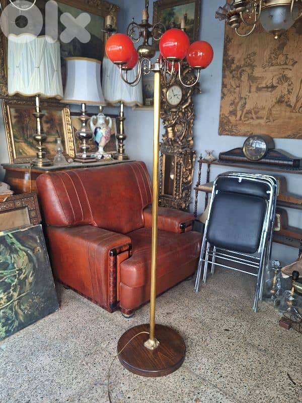 vintage large italian 5 lamps opaline floor lamp 2