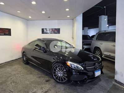 2017 Mercedes C300 Coupe Look AMG Black/Black Clean Carfax Like New!