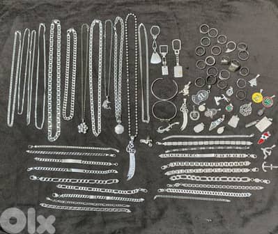 مجموعة مشكلة من الفضة عيار 925