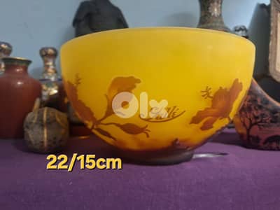 bowl of Emil Galle glass paste