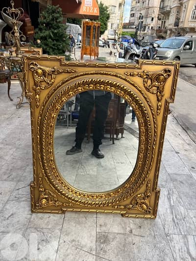 frensh mirroir مراي فرنسية تلبيس ورق ذهب شغل ناعم روعة لقطة