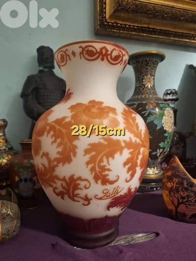 vase Emil Galle very rare glass paste