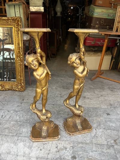 frensh stand antique ستاند تمثال عدد ٢ فرنسي ناعمين ولا اروع سعر لقطة